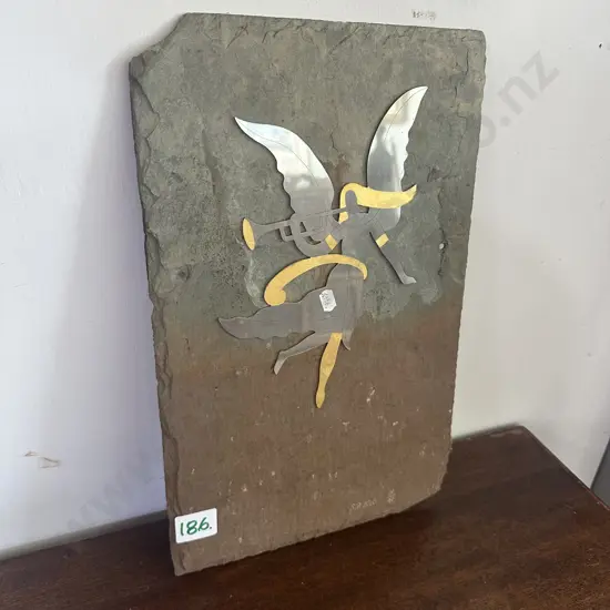 Stanley Palmer signed roofing slate (more info in next photo)