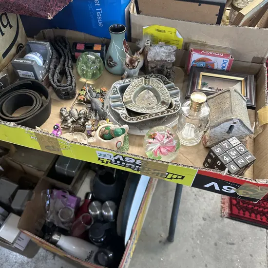 Box of collectables inc paper weights