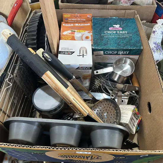 Box of baking items etc.