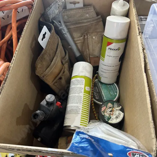 Tools and spray paint etc.