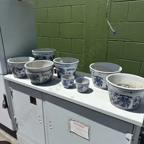 Large collection of Chinese planters