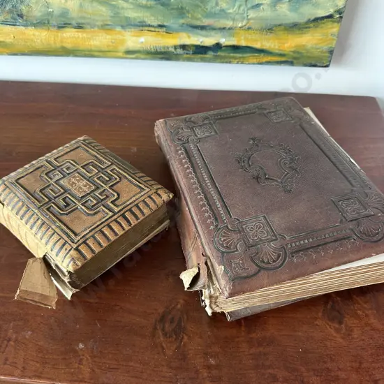 2 antique photo albums