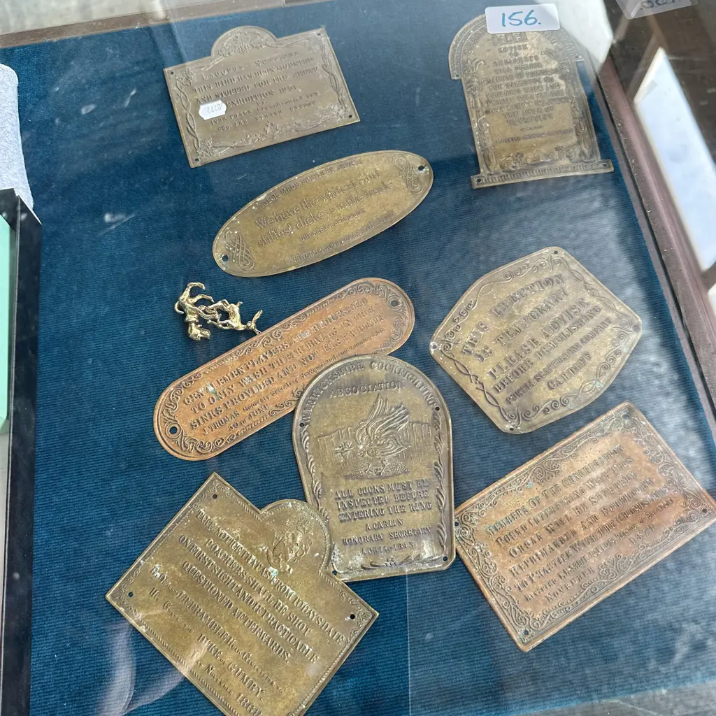 Early brass signs with funny sayings Image 1++