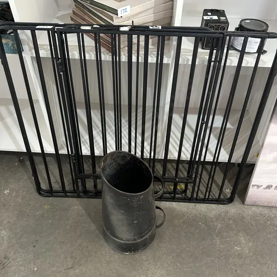 fire guard and coal scuttle