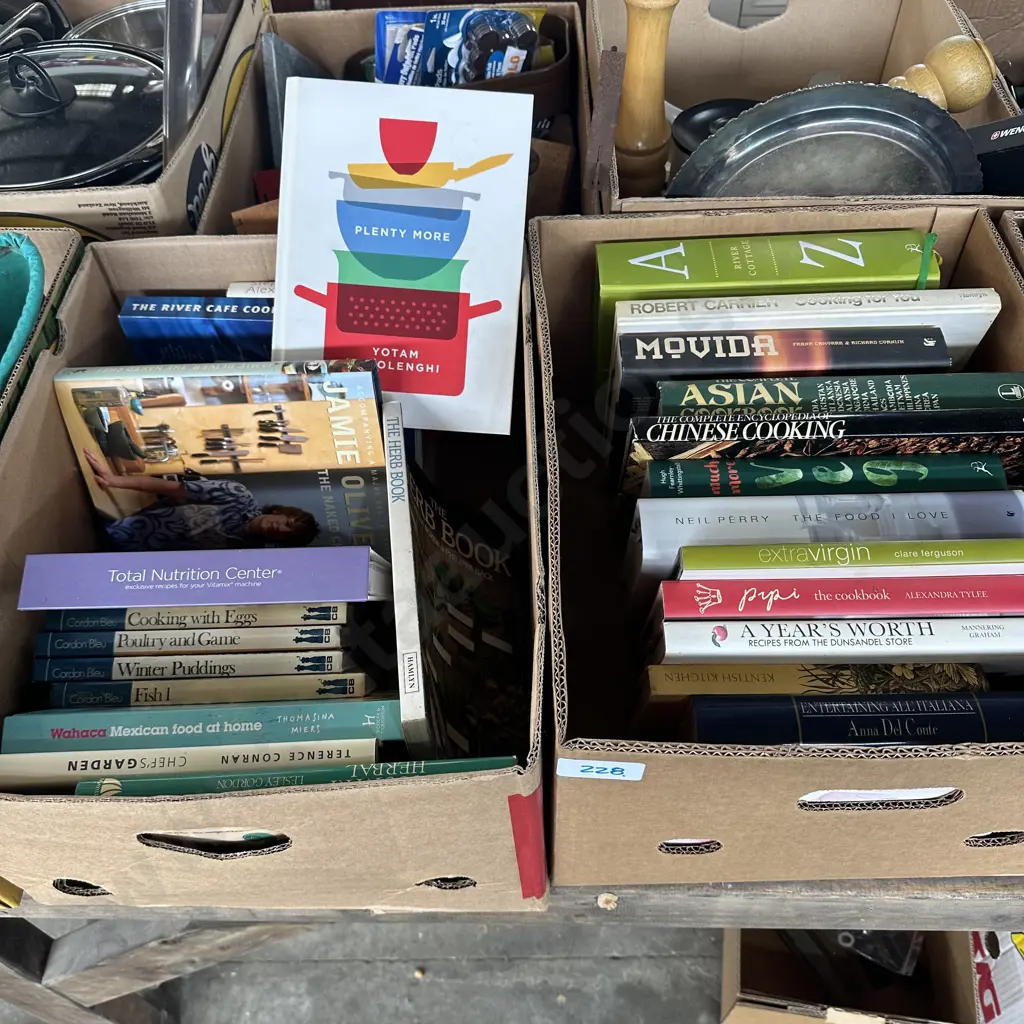 Two boxes of cookbooks. Image 1++