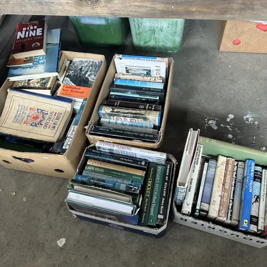 Four boxes of books