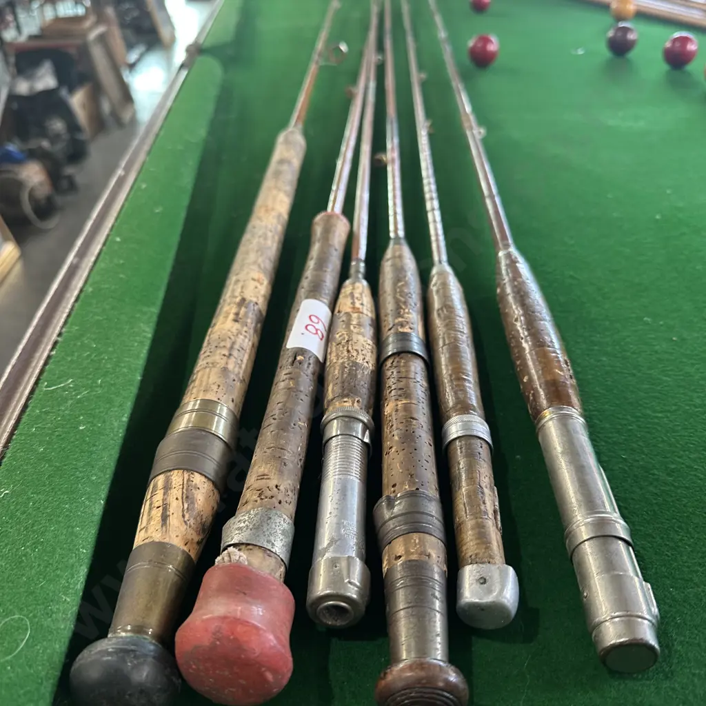 Six split cane fly fishing rods Image 1++