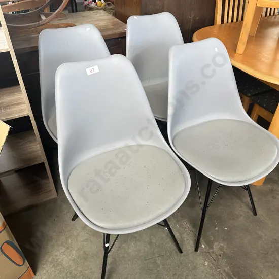 Set of four average chairs.