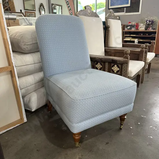 bedroom chair on brass casters