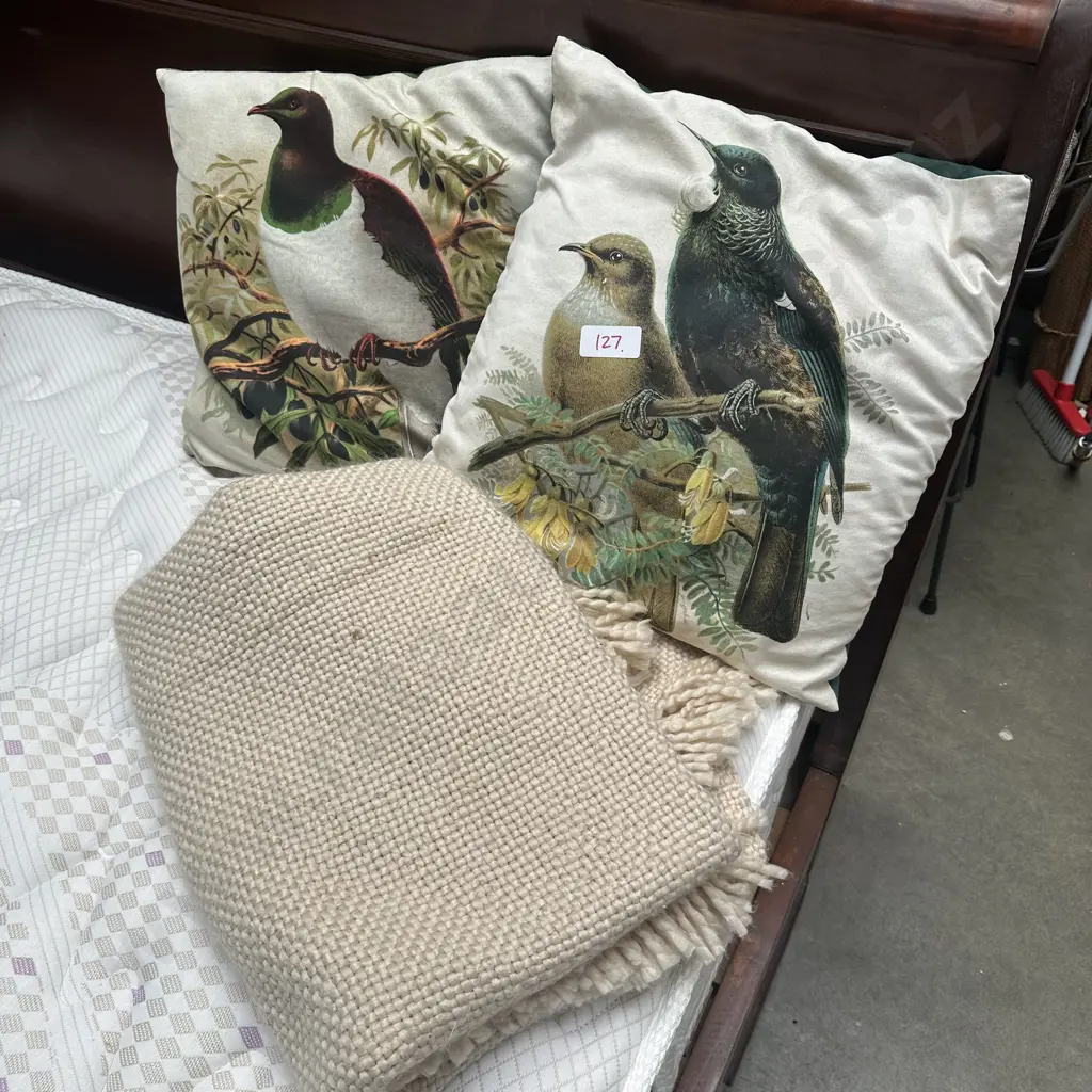 Pr cushions and a throw Image 1++