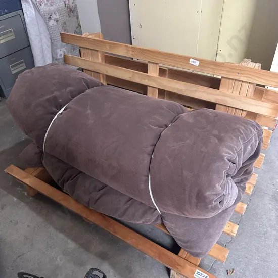 futon plus an average book shelf