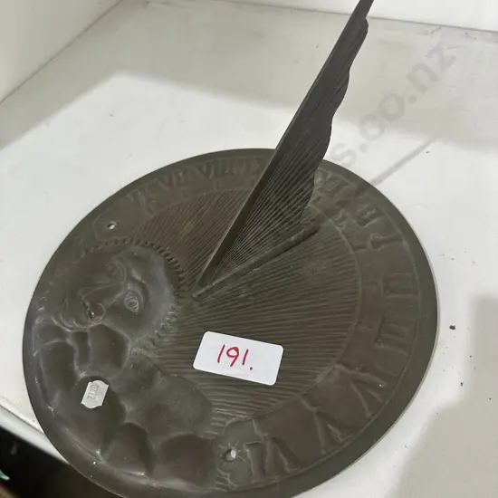 Brass Art Deco style sundial