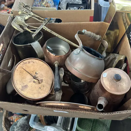 Copper and brassware etc.