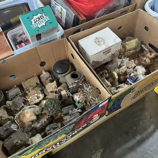 Two boxes of lilliput lane etc.
