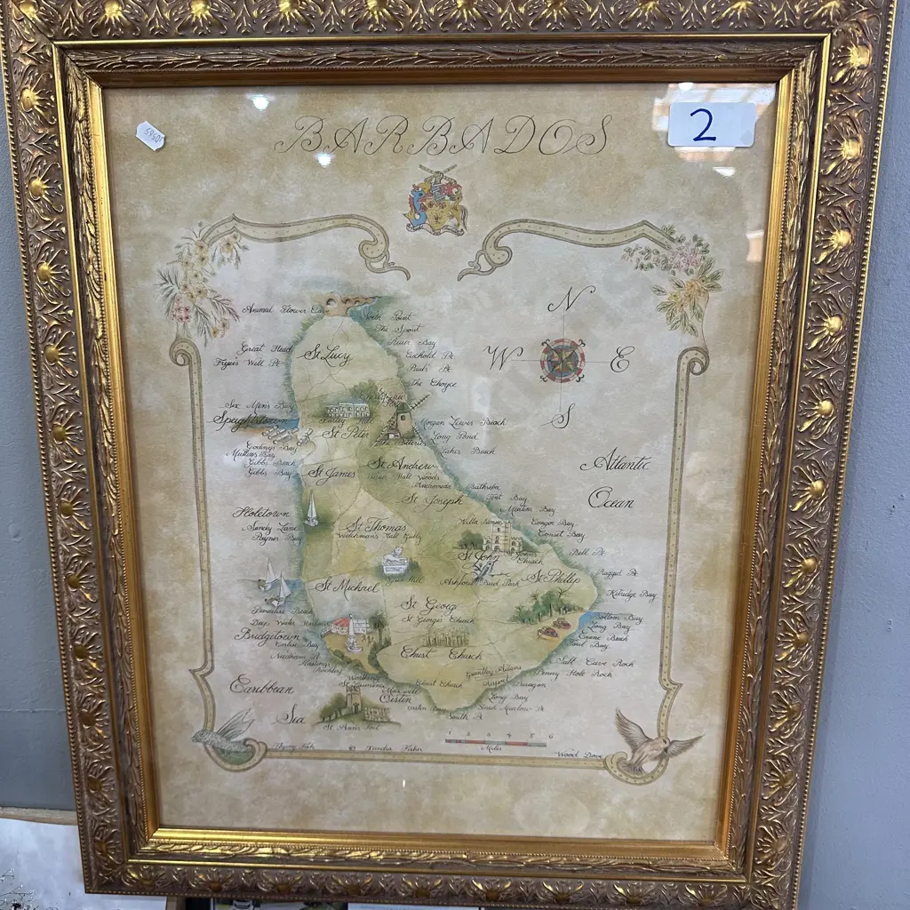 Map of Barbados 630 x 500 Image 1++
