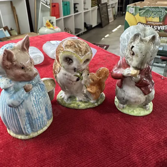 3 Beatrix Potter figures (Timmy has damage)