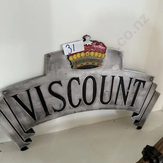 metal VISCOUNT sign 45cm