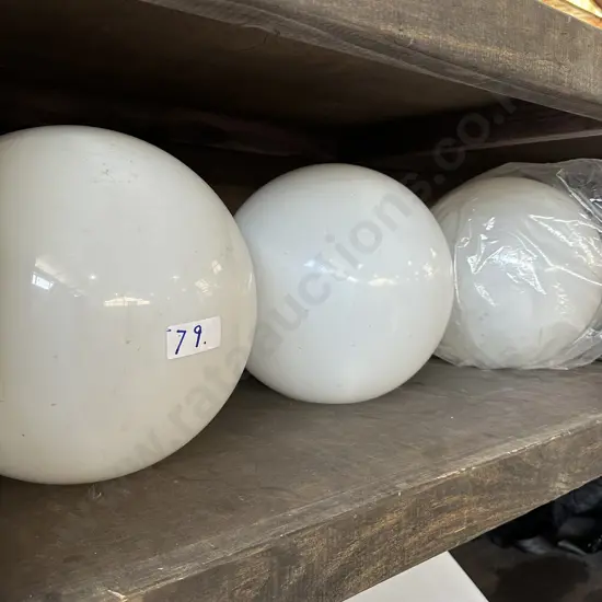 1 glass and 2 plastic lamp shades