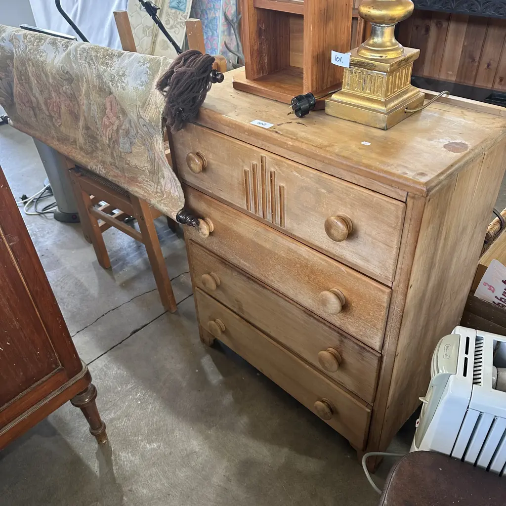 chest drawers, 2 average chairs and vintage hanging Image 1++