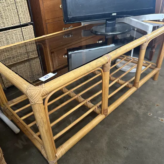 vintage cane coffee table