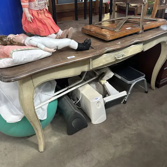 Chic style dining table with double drawers
