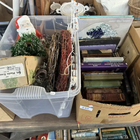 box and bin decorations, books etc