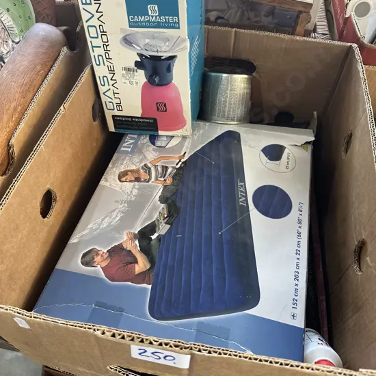 cooker, airbed etc