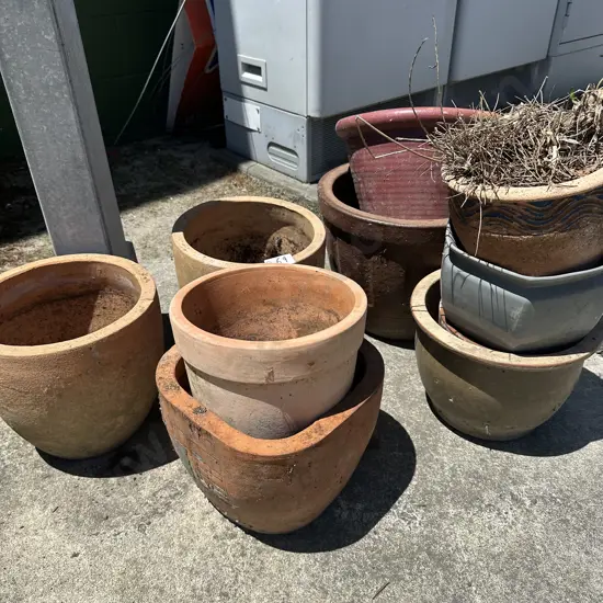 terracotta , and other planters