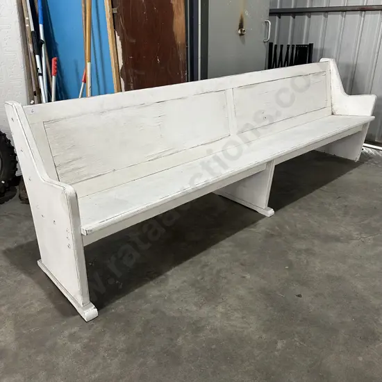 Church pew 2.6m - missing foot at one end