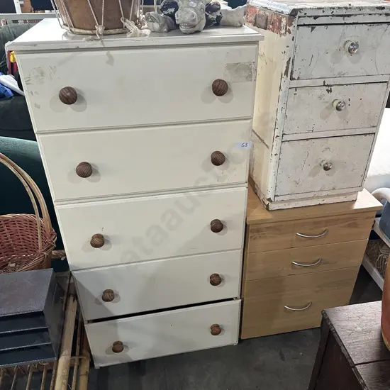 tall boy, side drawers and office mobile-average