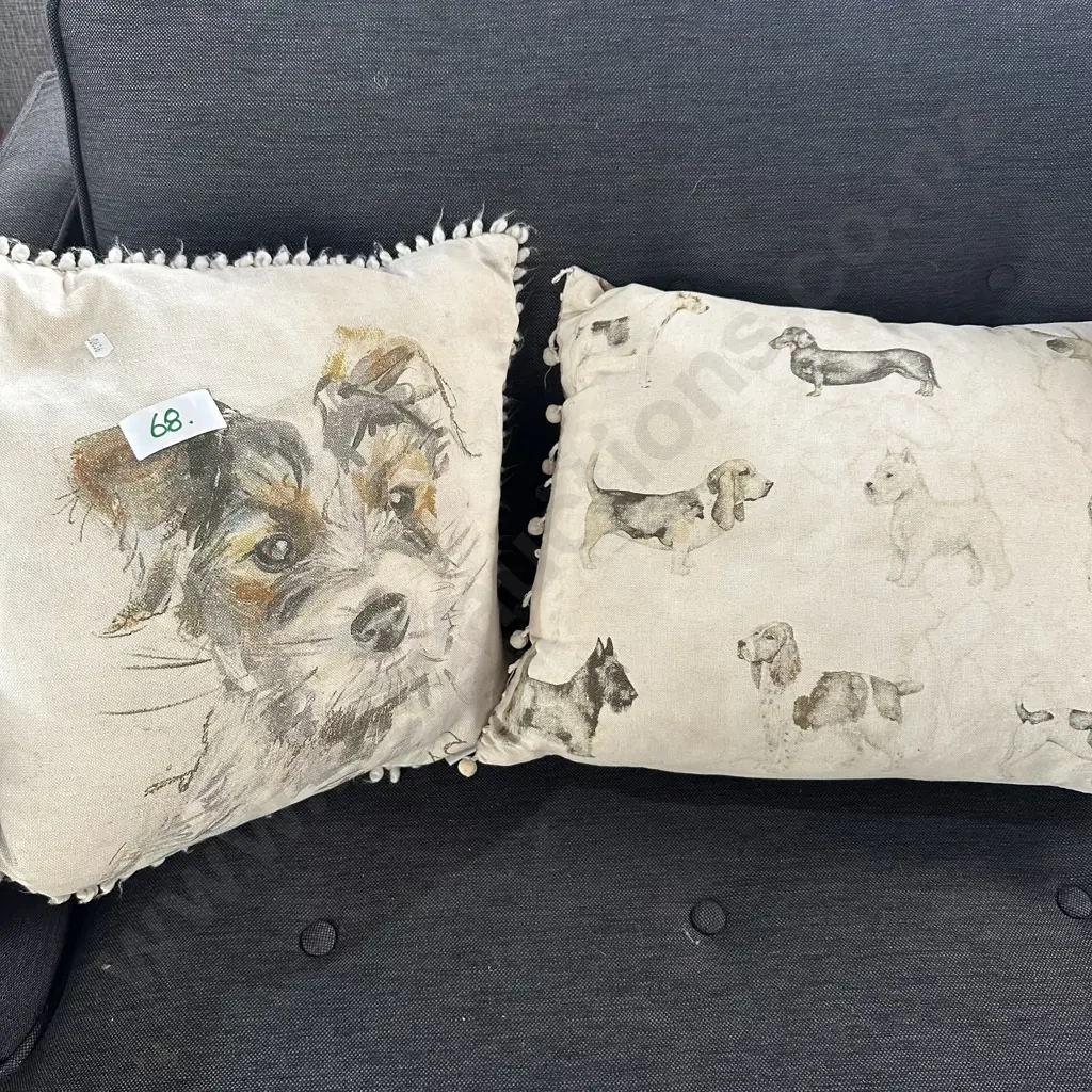 2 feather filled dog cushions Image 1++