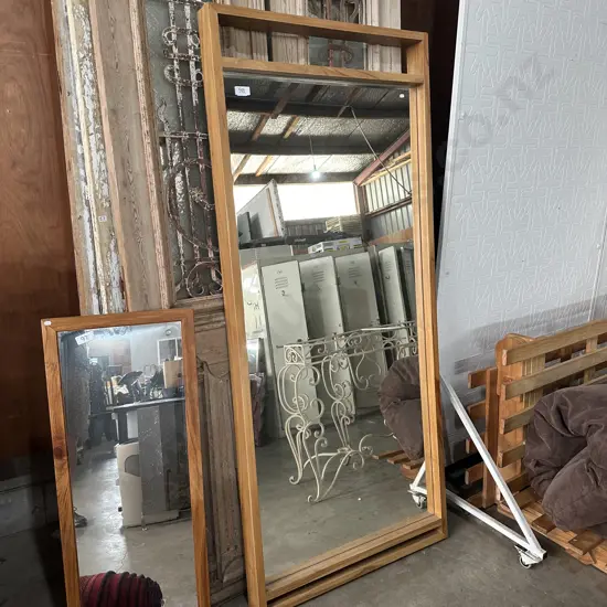 Large wooden framed dress mirror 1940 x 850