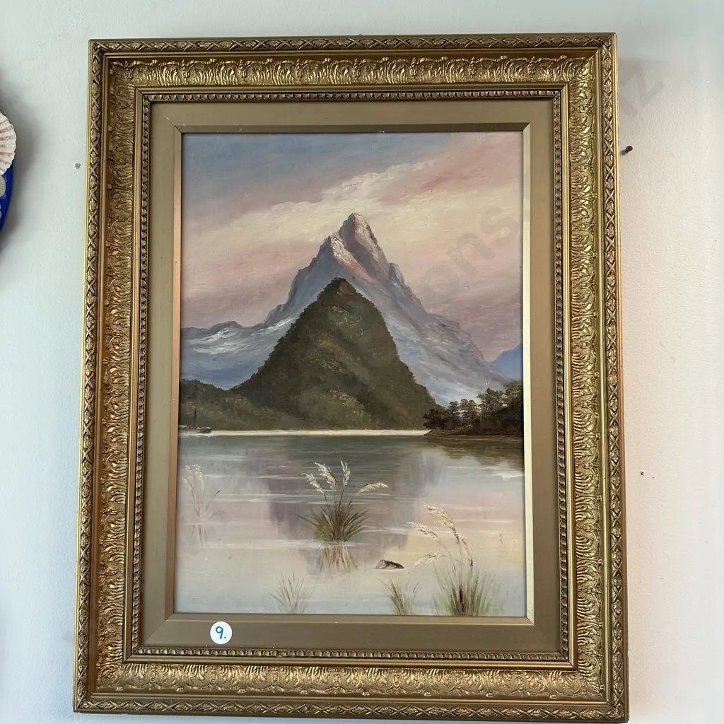 Early  colonial painting & frame Image 1++