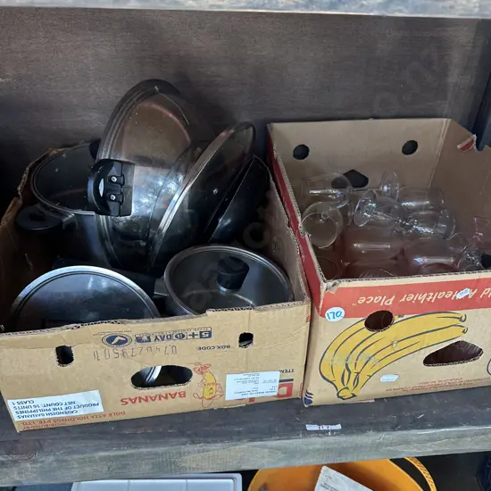 Pots and glassware