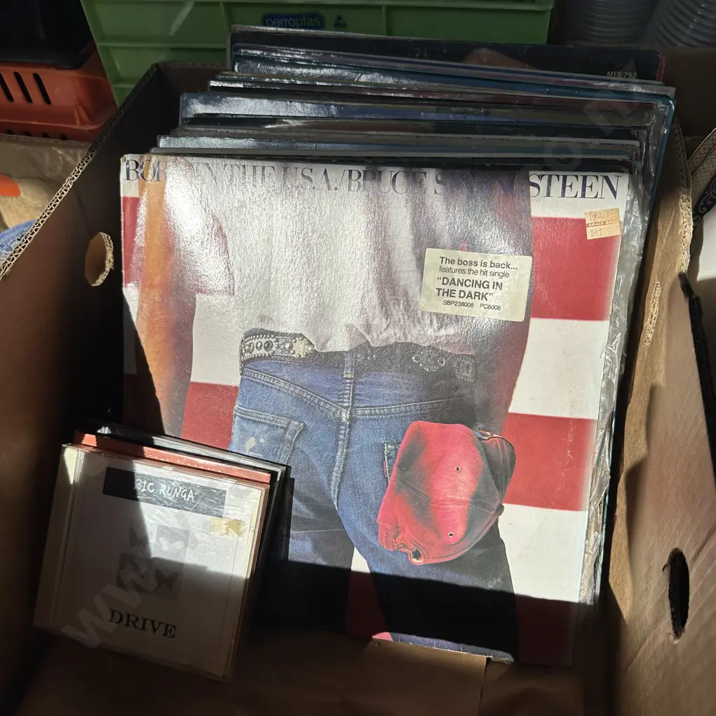 Box of records etc. Image 1++