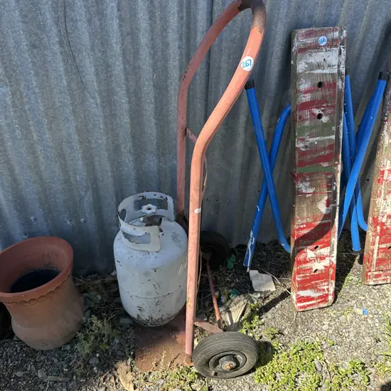 full gas bottle plus trolley