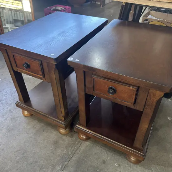 Pr of quality bedside drawers