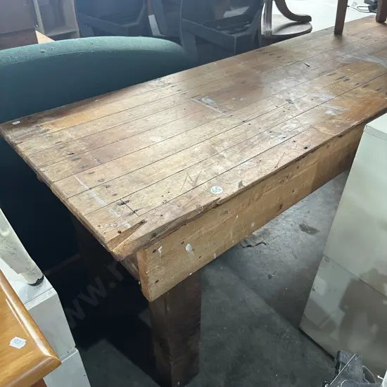 rather cool native wood work bench