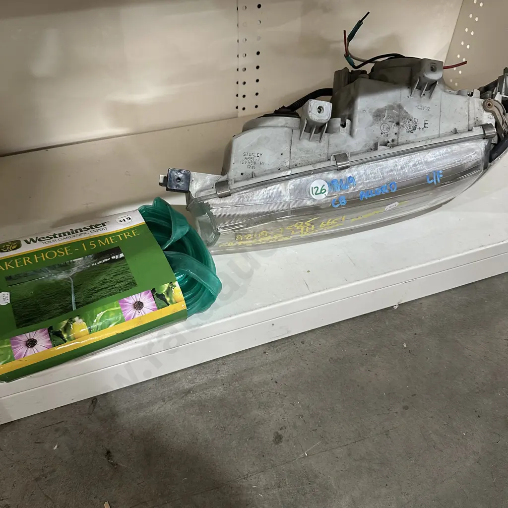 Soaker hose plus Left front headlight off a CB Accord. Image 1++