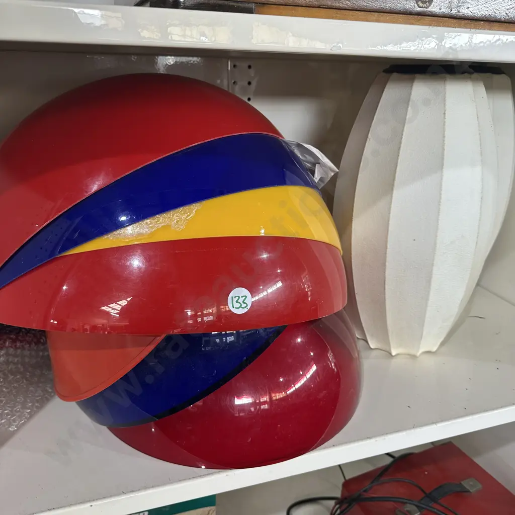 Shelf lot of retro light shades. Image 1++