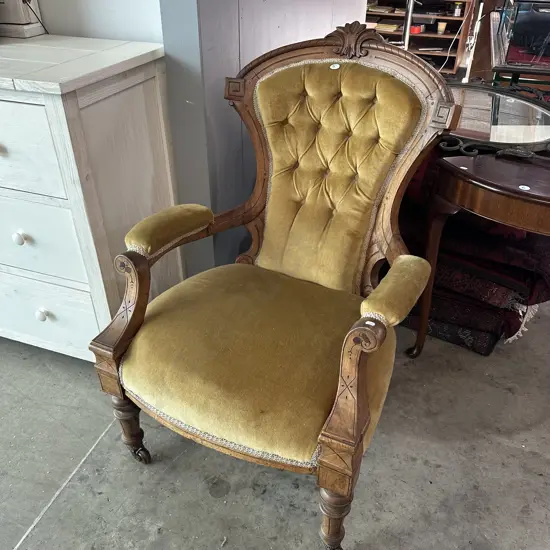 Edwardian grandfather chair