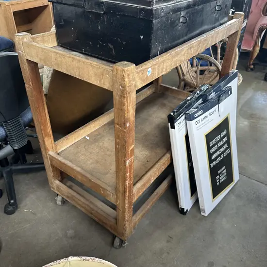 wooden trolley