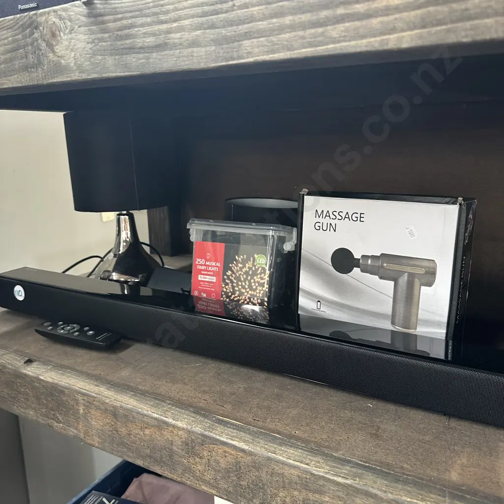 massage gun, lights, sound bar and lamp Image 1++