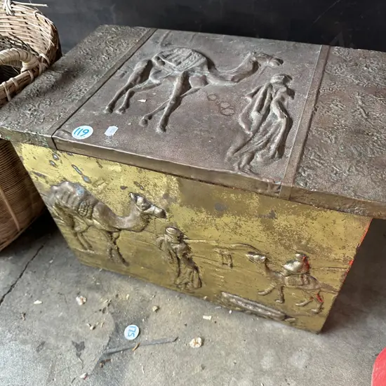 brass wood box