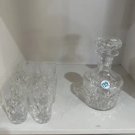 crystal decanter set