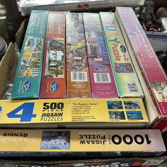 Box of nine puzzles.