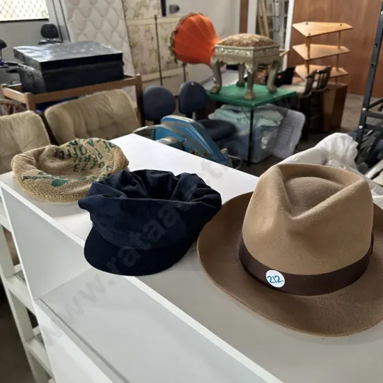 Felt hat and two others.