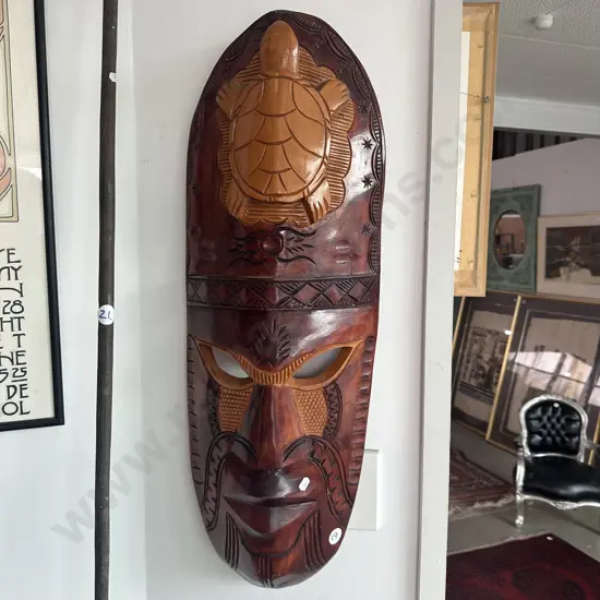 wooden souvenir wall mask