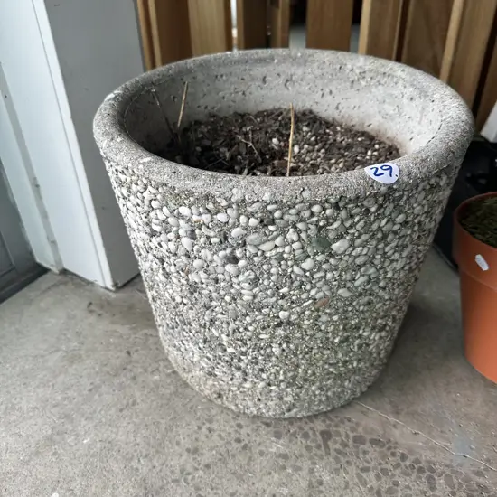 concrete pebble planter