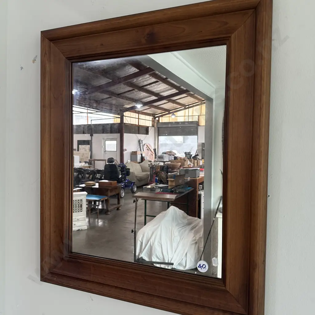 wooden framed mirror 650 x 570 Image 1++